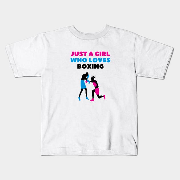 Just a girl who loves boxing Kids T-Shirt by SYLPAT